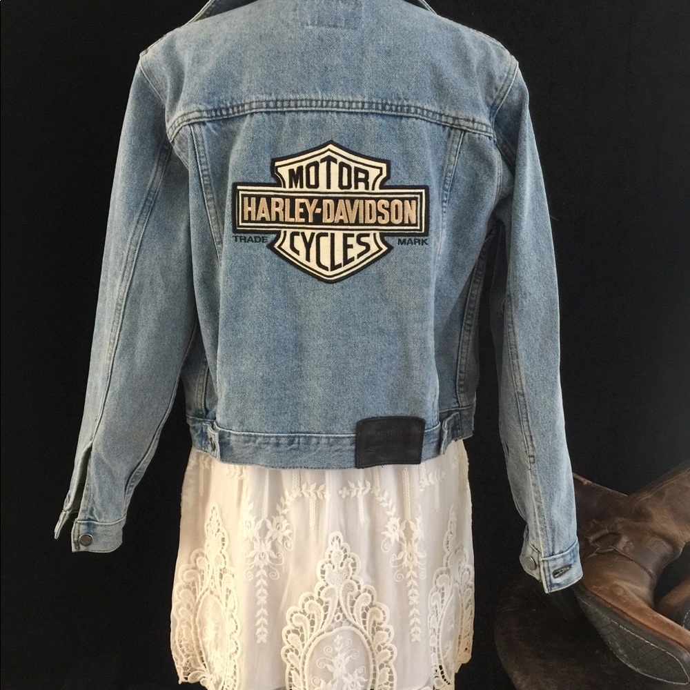Vintage Harley Davidson Denim Jacket XS